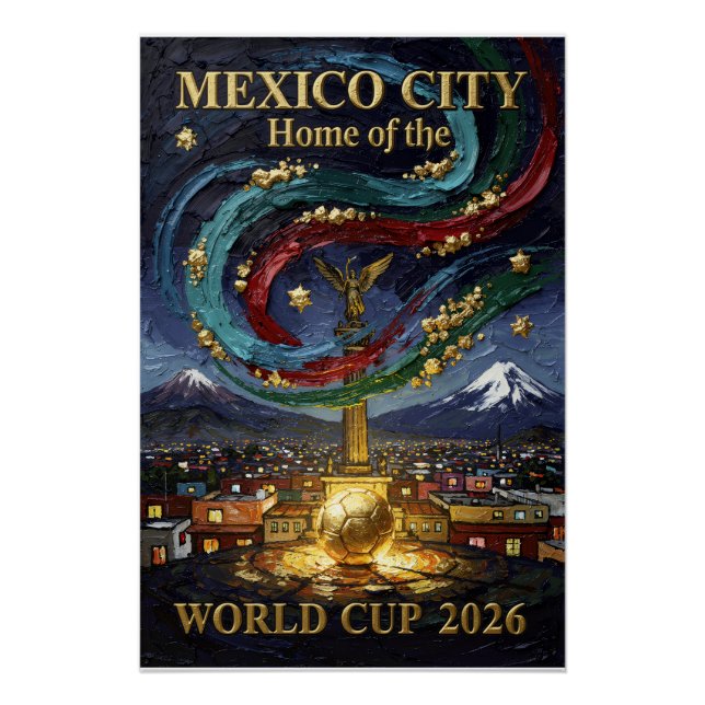 Monterrey Fußballkunst 2026 Stadtszene Poster (Vorderseite)