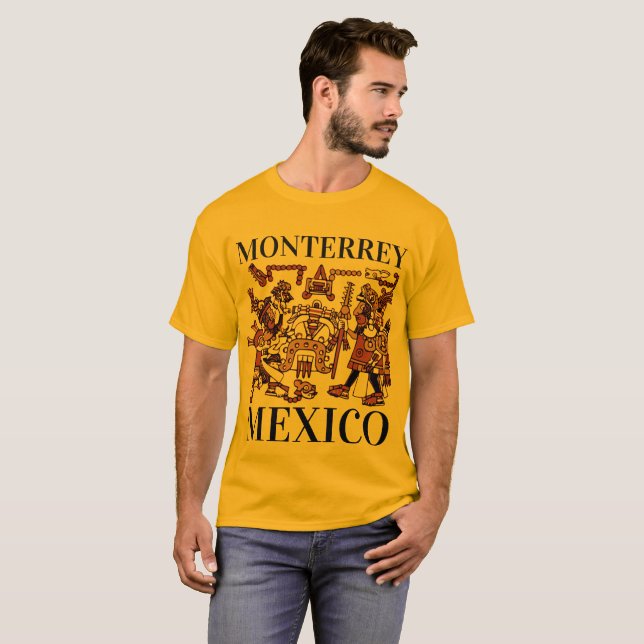 Monterrey Mexico Aztec Design, Men #2 T-Shirt (Vorne ganz)
