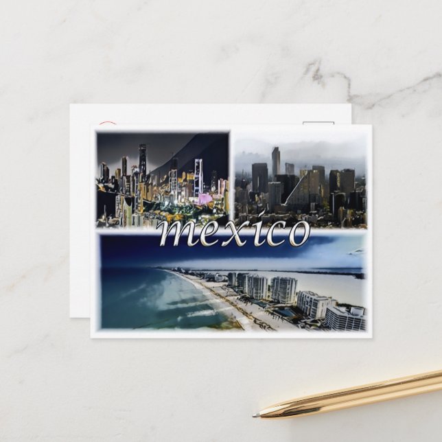 Monterrey - Mexiko - Mosaik - Postkarte (Vorderseite/Rückseite Beispiel)