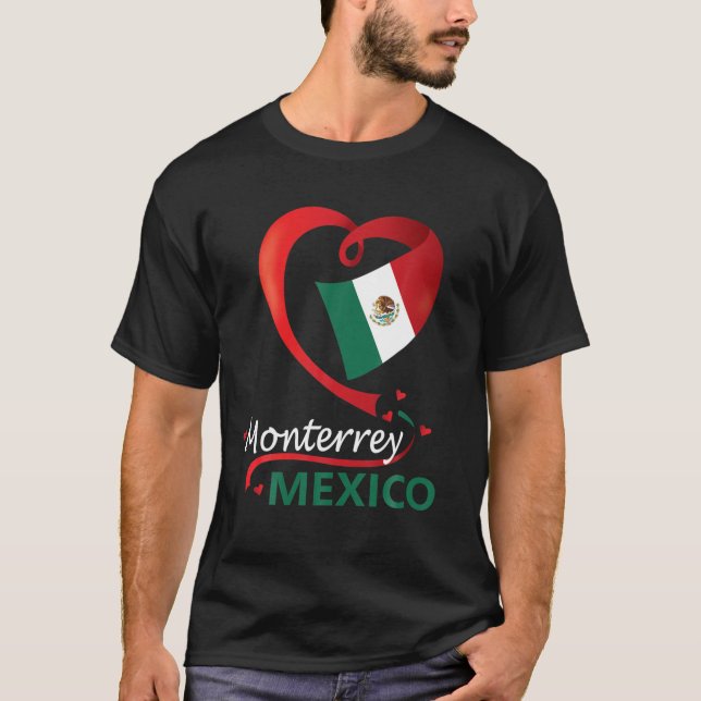 Monterrey Nuevo León Mexiko Flaggenstaat Mexicana  T-Shirt (Vorderseite)