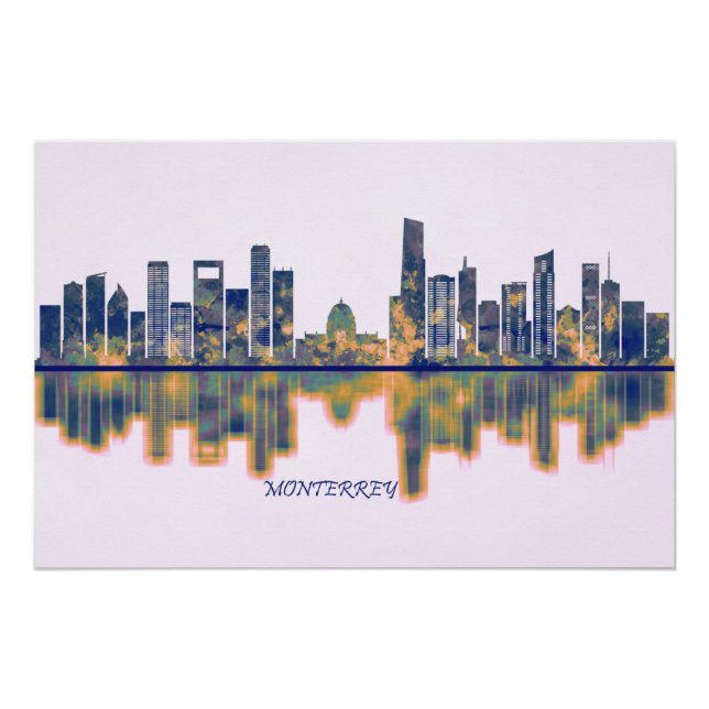 Monterrey Skyline Poster (Vorderseite)