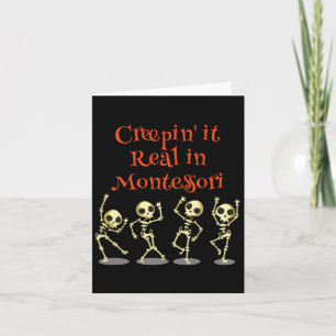Montessori Creepin' It Real Halloween-Schulunterri Karte
