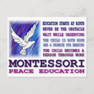 Montessori Dove Postkarte
