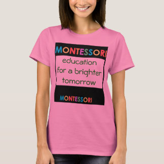 Montessori für morgen heller Ladys Ringer T T-Shirt