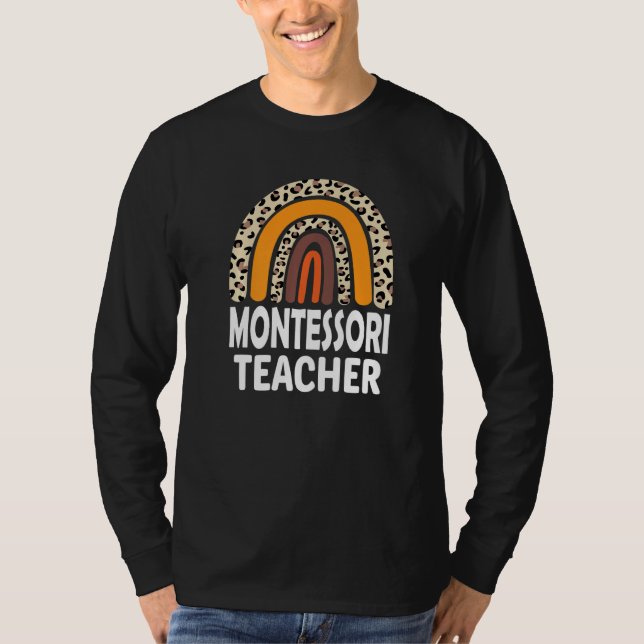 Montessori-Lehrer Leopard Regenbogen Würdigung Tee (Vorderseite)