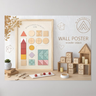 Montessori Poster zur kognitiven Entwicklung