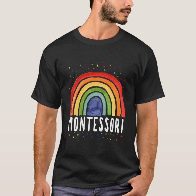 Montessori Rainbow For Montessori Teachers T-Shirt (Vorderseite)