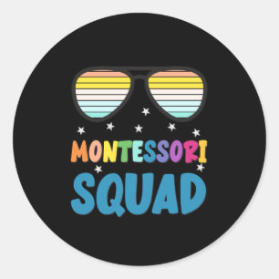 Montessori Squad Runder Aufkleber