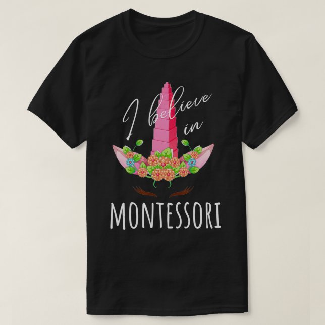 Montessori t shirt  Pink Tower teachers Montessori (Design vorne)