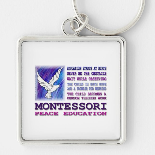 Montessori Taube Schlüsselanhänger (Vorne)