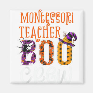 Montessori Teacher Boo Crew Halloween Kostümlehrer Magnet