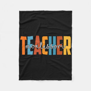 Montessori Teacher Herbstliche Liebe Herbst Dankba Fleecedecke