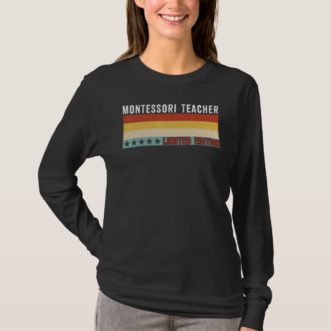 Montessori Teacher Job Title Profession Worker App T-Shirt (Vorderseite)