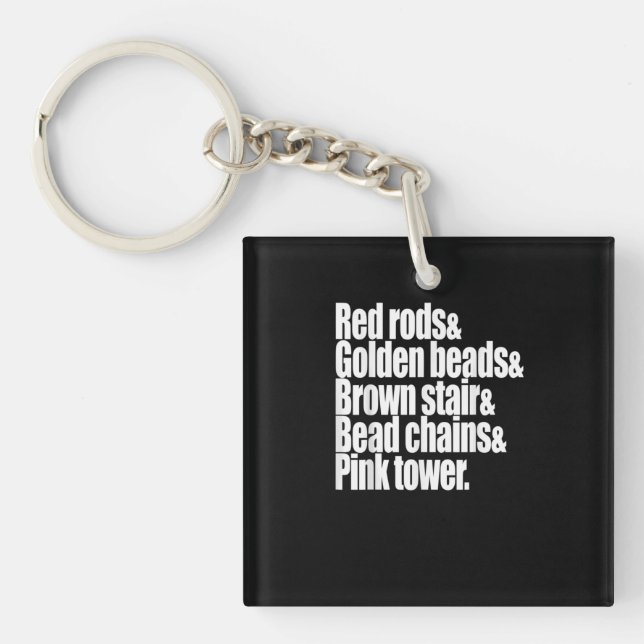 Montessori Teacher Schlüsselanhänger (Vorderseite)