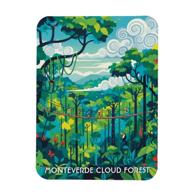 Monteverde-Nebelwald Costa Rica Magnet (Vertikal)