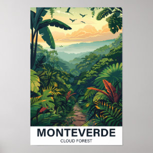 Monteverde-Nebelwald Costa Rica Reise Poster