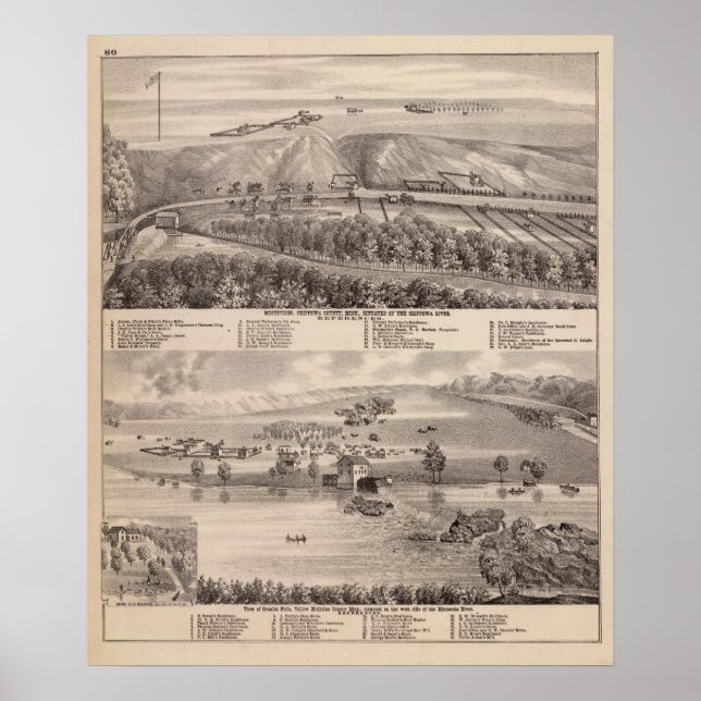 Montevideo, Granitfälle, Minnesota Poster (Vorne)