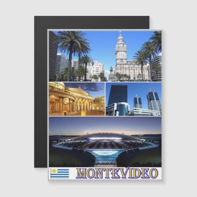 Montevideo Mosaic - Uruguay - Magnetkarte (Vorne/Hinten)
