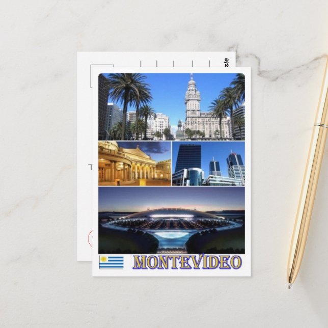 Montevideo Mosaic - Uruguay - Postkarte (Vorderseite/Rückseite Beispiel)