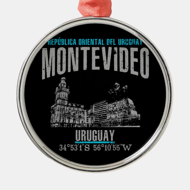 Montevideo Ornament Aus Metall (Vorne)
