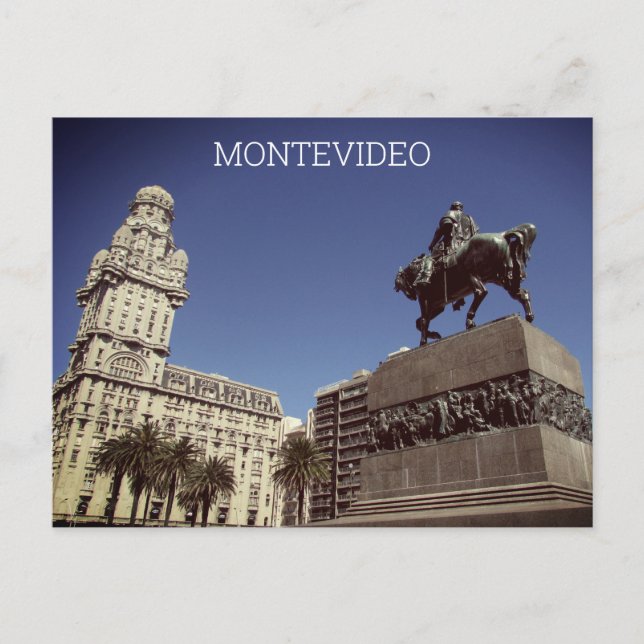 Montevideo Platz Postkarte (Vorderseite)