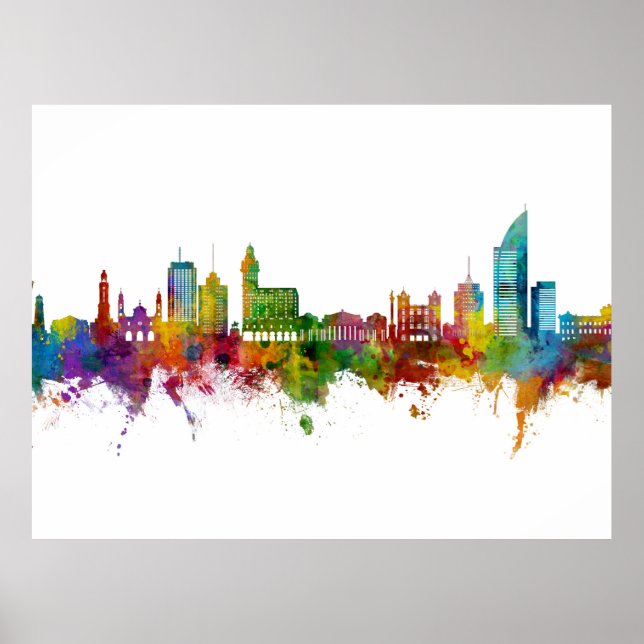 Montevideo Skyline Uruguay Poster (Vorne)
