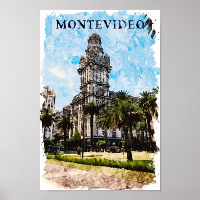 Montevideo Uruguay City View Poster (Vorne)