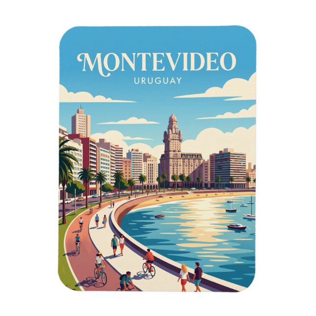 Montevideo Uruguay Magnet (Vertikal)