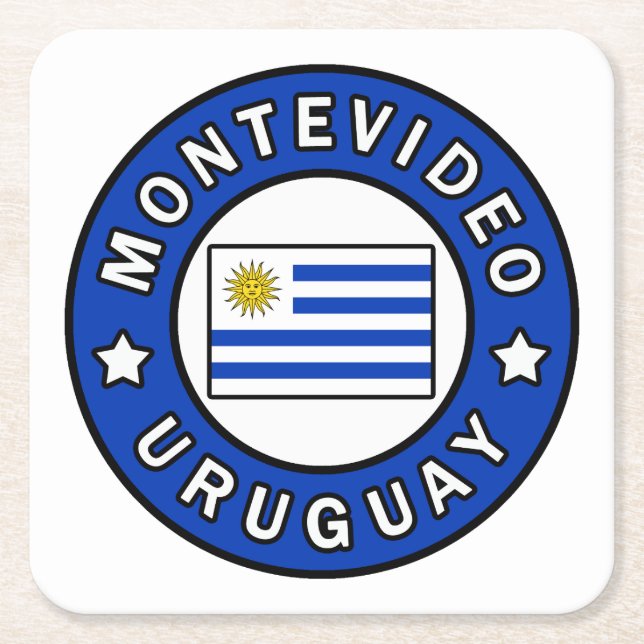 Montevideo Uruguay Rechteckiger Pappuntersetzer (Vorderseite)