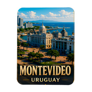 Montevideo Uruguay Reise Stadt Souvenir Andenken Magnet