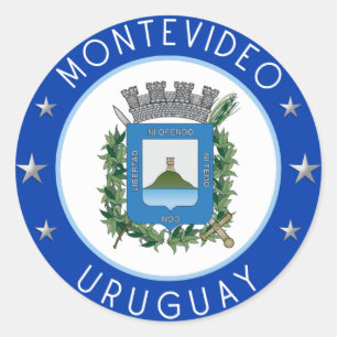 Montevideo-Wappen Runder Aufkleber