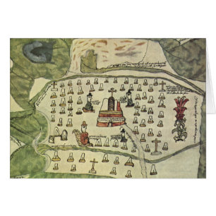Montezuas Aztekenreich, Antike Weltkarte, 1577