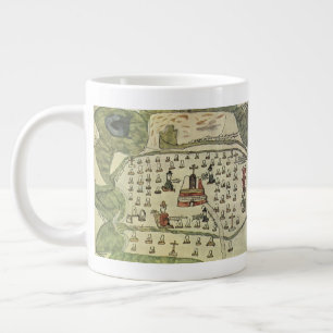 Montezuas Aztekenreich, Antike Weltkarte, 1577 Jumbo-Tasse