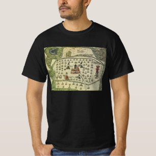 Montezuas Aztekenreich, Antike Weltkarte, 1577 T-Shirt