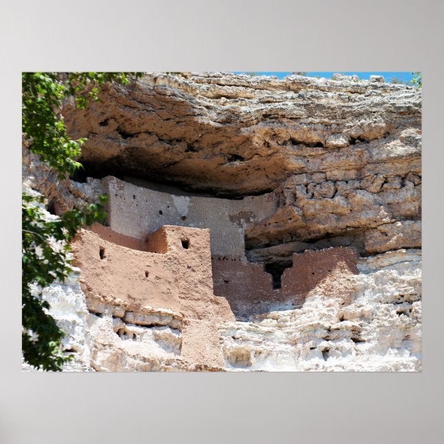 Montezuma Castle Cliff Dwelling - NM Sehenswürdigk Poster (Vorne)