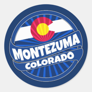 Montezuma Colorado Fahne platzt Aufkleber