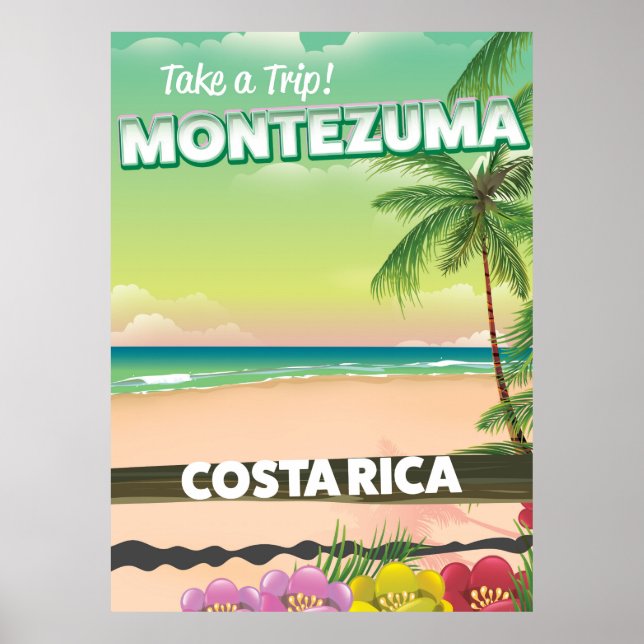 Montezuma Costa Rica Strandposter Poster (Vorne)