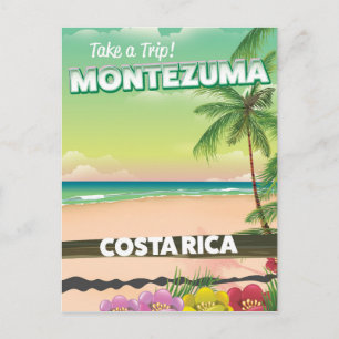 Montezuma Costa Rica Strandposter Postkarte