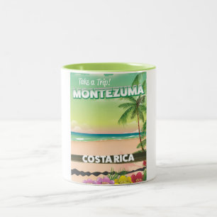 Montezuma Costa Rica Strandposter Zweifarbige Tasse