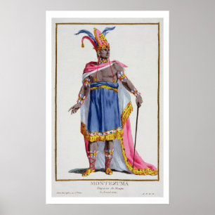 Montezuma, der Kaiser von Mexiko (1466-1520) 1780 Poster