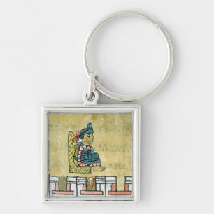 Montezuma II, vom 'florentinischen Codex Schlüsselanhänger