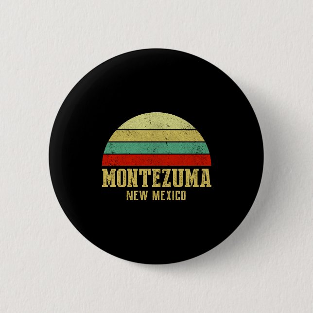 Montezuma New Mexico Vintage Retro Sunset  Button (Vorderseite)