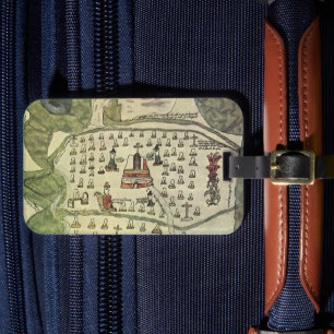 Montezumas Aztekenreich, Antique World Map, 1577 Gepäckanhänger