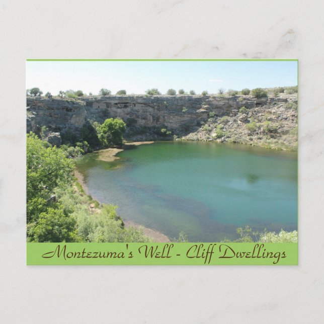 Montezuma's Well Cliff Dwellings Arizona Post Card Postkarte (Vorderseite)