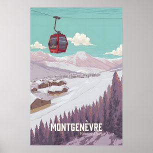 Montgenevre Frankreich Skigebiet Poster