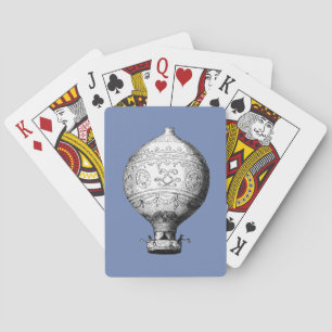 Montgolfier Vintager Heißluftballon Spielkarten