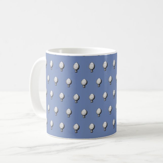 Montgolfier Vintages Heißluftballonmuster Tasse (Vorderseite Links)
