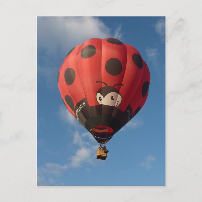 Montgolfiere - Heißluftballon - Coccinelle Postkarte (Vorderseite)