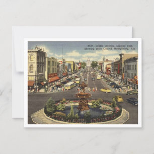 Montgomery AL Dexter Ave 1940s Postkarte