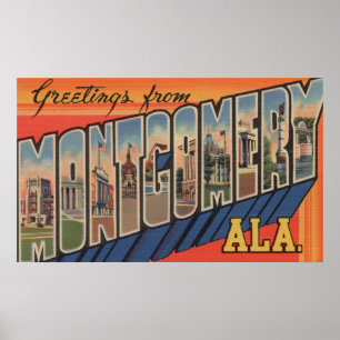 Montgomery, Alabama - große Buchstabe-Szenen Poster